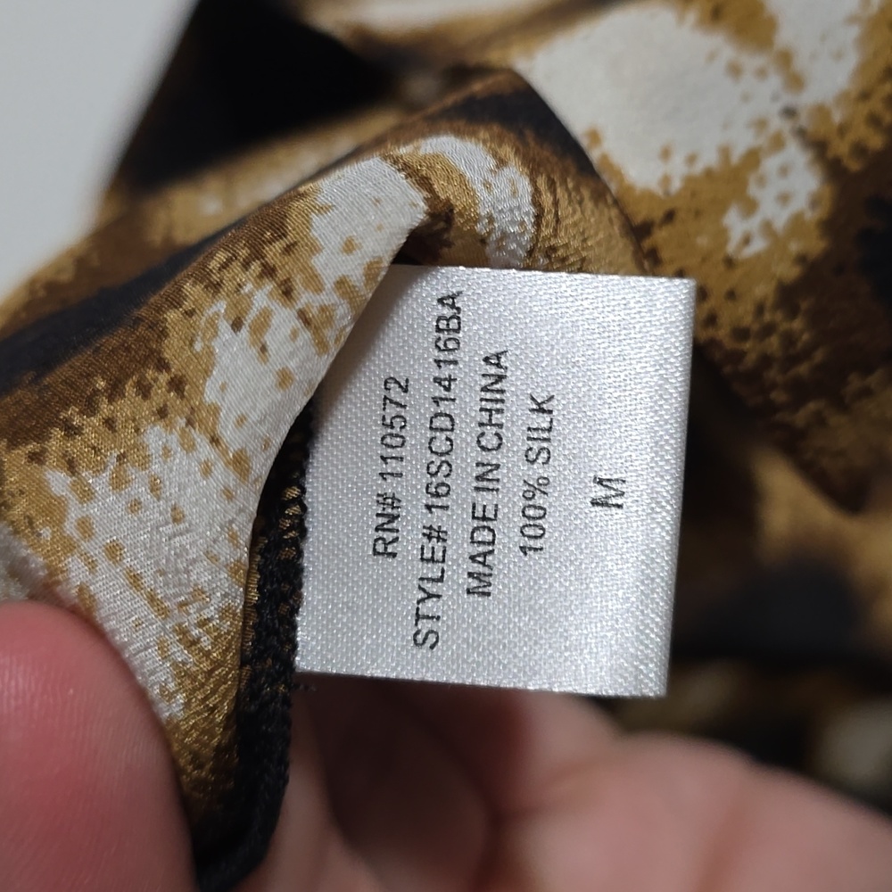 100%Silk Barneys New York Twelfth Street by Cynthia Vincent Cheetah Print Dress - Picture 5 of 8